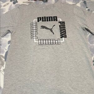 Puma Light Gray Logo Tee